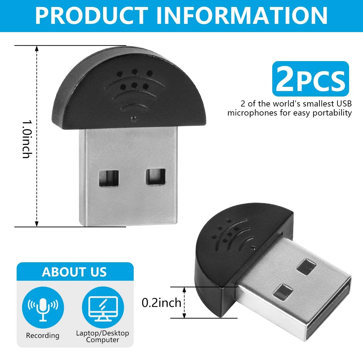 Amazon.co.jp: KISEER USB 2.0 ミニマイク ノートパソコン